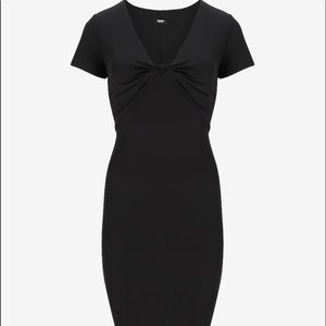Express Body Contour Knot Front Sheath Dress